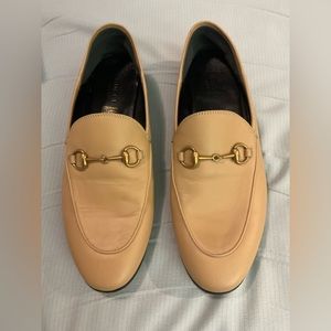 Selling my authentic Gucci wheat loafers with a stylish gold tassel.